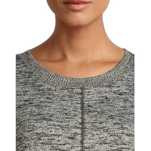 TIME & TRU Hacci Pullover Black & Gray Casual Long Sleeve Top ~ Women's Size XXL - Picture 2 of 8